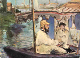 Art - Peinture - Edouard Manet - Monet In Seinem Malboot - Detail - Munchen Neue Pinakothek - CPM - Voir Scans Recto-Ver - Malerei & Gemälde