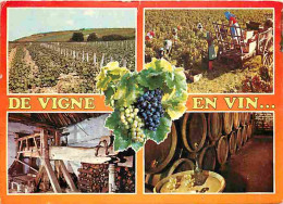 Vignes - De Vigne En Vin - Multivues - Tonneaux - Pressoir - Vendanges - Raisins - Vin - CPM - Voir Scans Recto-Verso - Vignes