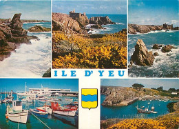 85 - Ile D'Yeu - Multivues - Bateaux - Blasons - CPM - Voir Scans Recto-Verso - Ile D'Yeu