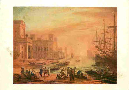 Art - Peinture - Claude Gelée Dit Claude Lorrain - Un Port De Mer Au Soleil Couchant - CPM - Voir Scans Recto-Verso - Peintures & Tableaux