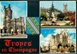 10 - Troyes - Multivues - Blasons - CPM - Carte Neuve - Voir Scans Recto-Verso - Troyes