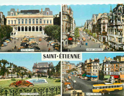 42 - Saint Etienne - Multivues - Automobiles - Bus - Carte Dentelée - CPSM Grand Format - Voir Scans Recto-Verso - Saint Etienne