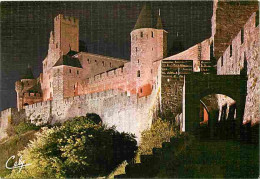 11 - Carcassonne - La Cité Médiévale - La Porte D'Aude - Vue De Nuit - Carte Neuve - CPM - Voir Scans Recto-Verso - Carcassonne