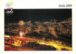06 - Isola 2000 - Vue Générale De La Station - Vue De Nuit - Feu D'artifices - CPM - Voir Scans Recto-Verso - Autres & Non Classés