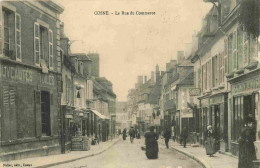 58 - Cosne Cours Sur Loire - Rue Du Commerce - Animée - Correspondance - CPA - Voir Scans Recto-Verso - Cosne Cours Sur Loire