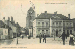 58 - Cosne Cours Sur Loire - La Mairie Et L'Ecole - Eglise St Jacques - Animée - CPA - Oblitération De 1907 - Voir Scans - Cosne Cours Sur Loire