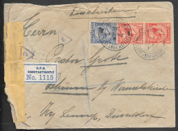 British Levant Turkey Constantinople Registered Cover Mailed To Germany 1920 Censor. British Post - Cartas & Documentos