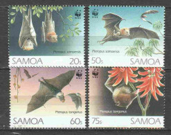 Samoa 1993 Mi 754-757 MNH WWF BATS - Unused Stamps