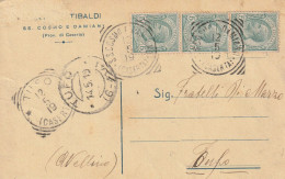 Italy. A218. SS Cosma E Damiano. 1919. Annullo Tondo Riquadrato S.S. COSMA E DAMIANO (CASERTA), Su Cartolina - Poststempel