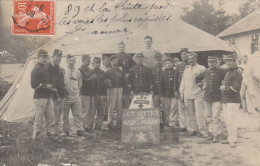 Carte Photo 6° Section Camp De Chalons Souvenir Classe 1906 ( 20 Juin 1909 ) - Foto