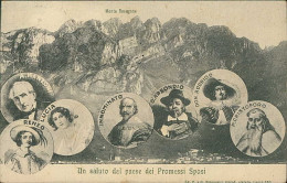 LECCO - UN SALUTO DAL PAESE DEI PROMESSI SPOSI - EDIZIONE SIGNORELLI - SPEDITA 1906 (20891) - Lecco