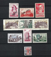 FRANCE Ca.1950-59: Lot D'obl. Avec Oblitérations Linéaires - Usati