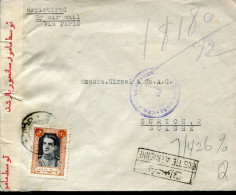 X0692 Iran,  Circued Cover From Tehran  To Switzerland 1945  (censured)  ( See 2 Scan) - Irán