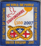 SCOUTING UK  --  21st WORLD SCOUT JAMBOREE  --  2007 --  STAFFORDSHIRE  --  SCOUT, SCOUTISME, JAMBOREE  -- OLD PATCH  -- - Pfadfinder-Bewegung