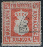 Neubrandenburg Auf 1/4 Sgr. Rötlichorange - Strelitz Nr. 1 A - Mecklenbourg-Strelitz