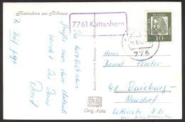 7761 KATTENHORN Bodensee = Öhningen Krs Konstanz 1962 LANDPOSTSTEMPEL Blau Auf Ansichtskarte K. > Duisburg Neudorf - Briefe U. Dokumente