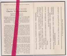 Devotie Doodsprentje Overlijden - Charles Vanheuverswijn Echtg Helena Vermeiren - Wannegem Lede 1889 - Huise 1958 - Obituary Notices