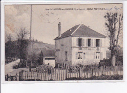 LAFERTE-sur-AMANCE: Gare, Hôtel Morisot - état - Autres & Non Classés