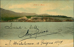 FORTE SANTA MARIA  ( PORTOVENERE / LA SPEZIA ) PANORAMA - EDIZIONE MAUCCI - SPEDITA 1907 (20892) - La Spezia