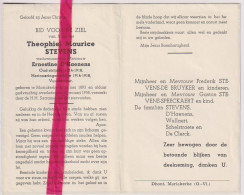 Devotie Doodsprentje Overlijden - Oudstrijder Theo Stevens Wedn Ernestine D'Haenens - Mariakerke 1893 - 1958 - Obituary Notices