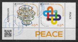Azerbaijan / Azerbaycan 2023 , EUROPA CEPT / PEACE - The Highest Value Of Humanity - Gestempelt / Fine Used / (o) - 2023