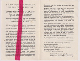 Devotie Doodsprentje Overlijden - Jozef Dupont Zoon Julius & Anseeuw - Roeselare 1881 - Rumbeke 1958 - Obituary Notices
