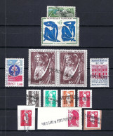 FRANCE Ca.1970-79: Lot D'obl. Avec Oblitérations Linéaires - Used Stamps
