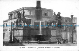 R146150 Roma. Piazza Del Quirinale Fontana E Colossi - Monde