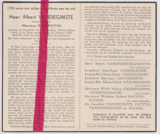 Devotie Doodsprentje Overlijden - Albert Vandeginste Echtg Reine Pattyn - Roeselare 1918 - 1958 - Obituary Notices