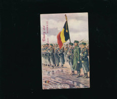 MILITARIA - ARMEE BELGE - Chasseurs à Pied Belges - Au Drapeau - Maurice Romberg -Publicité Thiéry Vêtements Marseille - Patriottisch