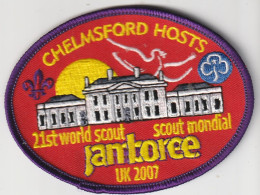 SCOUTING UK  --  CHELMSFORD HOST  --   21st WORLD SCOUT JAMBOREE  2007  --  SCOUT, SCOUTISME, JAMBOREE  -- OLD PATCH  -- - Padvinderij