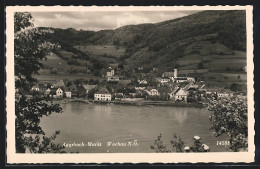 AK Aggsbach /Wachau, Ortsansicht Mit Gewässer Aus Der Vogelschau  - Andere & Zonder Classificatie