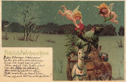 N°25181 - Mailick - Fröhliche Weihnachten - Anges Apportant Des Jouets à Un Père Noël Dans Son Traîneau - Other & Unclassified