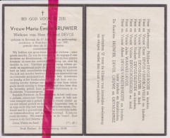 Devotie Doodsprentje Overlijden - Marie Bruwier Wed Edmond Devos - Beveren 1873 - Roeselare 1950 - Obituary Notices