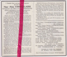 Devotie Doodsprentje Overlijden - Aloïs Vanbeselaere Echtg Yvonne Verpoucke - Rumbeke 1900 - Roeselare 1956 - Obituary Notices