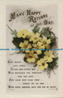 R147465 Many Happy Returns Of The Day. Flowers. Rotary. RP - Monde