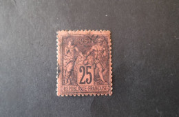 FRANCE FRANCIA 1884-1890 SAGE 25c NOIR S ROSE II TYPE N 97 YVERT - 1876-1898 Sage (Tipo II)