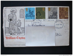 COVER GRAN BRETAGNA FIRTS DAY COVER 1976 The 500th Anniversary Of Bookmaking - 1971-1980 Decimal Issues