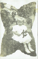 Fotokaart/Carte Photo Montage. Enfant. Petite Fille. - Personnes Anonymes