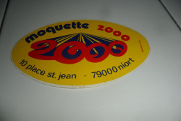 AUTOCOLLANT  PUB  MOQUETTE 2000 NIORT - Autocollants