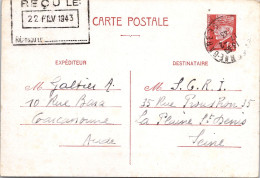 FRANCE ENTIER POSTAL  515-CP1 - TYPE PETAIN 1f 20 - Letter Cards
