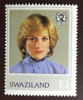 Swaziland 1982 Diana 1E Watermark Inverted MNH - Swaziland (1968-...)