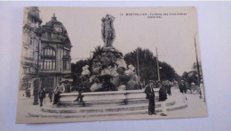 Carte Postale Ancienne ( AA5  ) De Montpellier , Fontaine Des Trois Graces - Montpellier