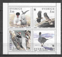 Sweden 1994 Kleinbogen Mi 1847-1850 MNH WWF BIRDS - Unused Stamps