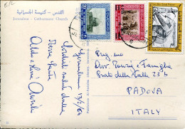 X0700 Jordan, Card Circuled 1964 From Jerusalem To Italy - Jordanien