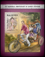 MALDIVES 2018 MNH** Audrey Hepburn Cinema Kino Film S/S - OFFICIAL ISSUE - DH1822 - Kino