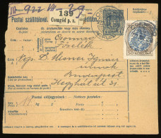 HUNGARY CSENGŐD 1922. Parvel Card With Madonna 50K - Brieven En Documenten