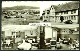 LANGELSHEIM Harz B Clausthal-Zellerfeld Krs Goslar 1959 4-geteilte Privat-AK Gasthaus "Zum Löwen" Hans Baldamus - Langelsheim