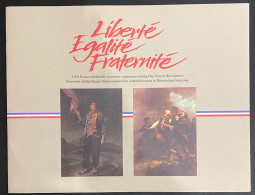 France - Document Philatélique - FDC - Premier Jour - Liberté Égalité Fraternité - France USA - 1989 - Documents De La Poste