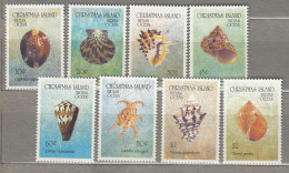 CHRISTMAS ISLANDS 1992 Marine Fauna Shells MNH(**) Mi 353-360 #Fauna785 - Muscheln